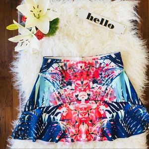 OOBERSWANK Tropical Flounce Skirt NWOT